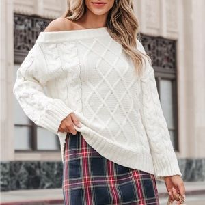 Off Shoulder Sweater